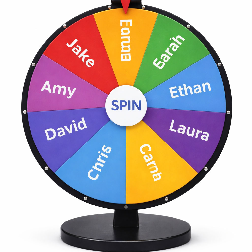 Online decision wheel interface