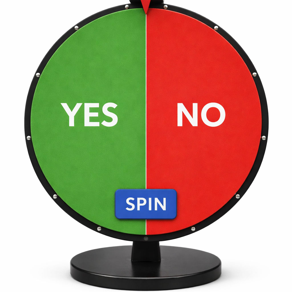 Yes or no decision wheel